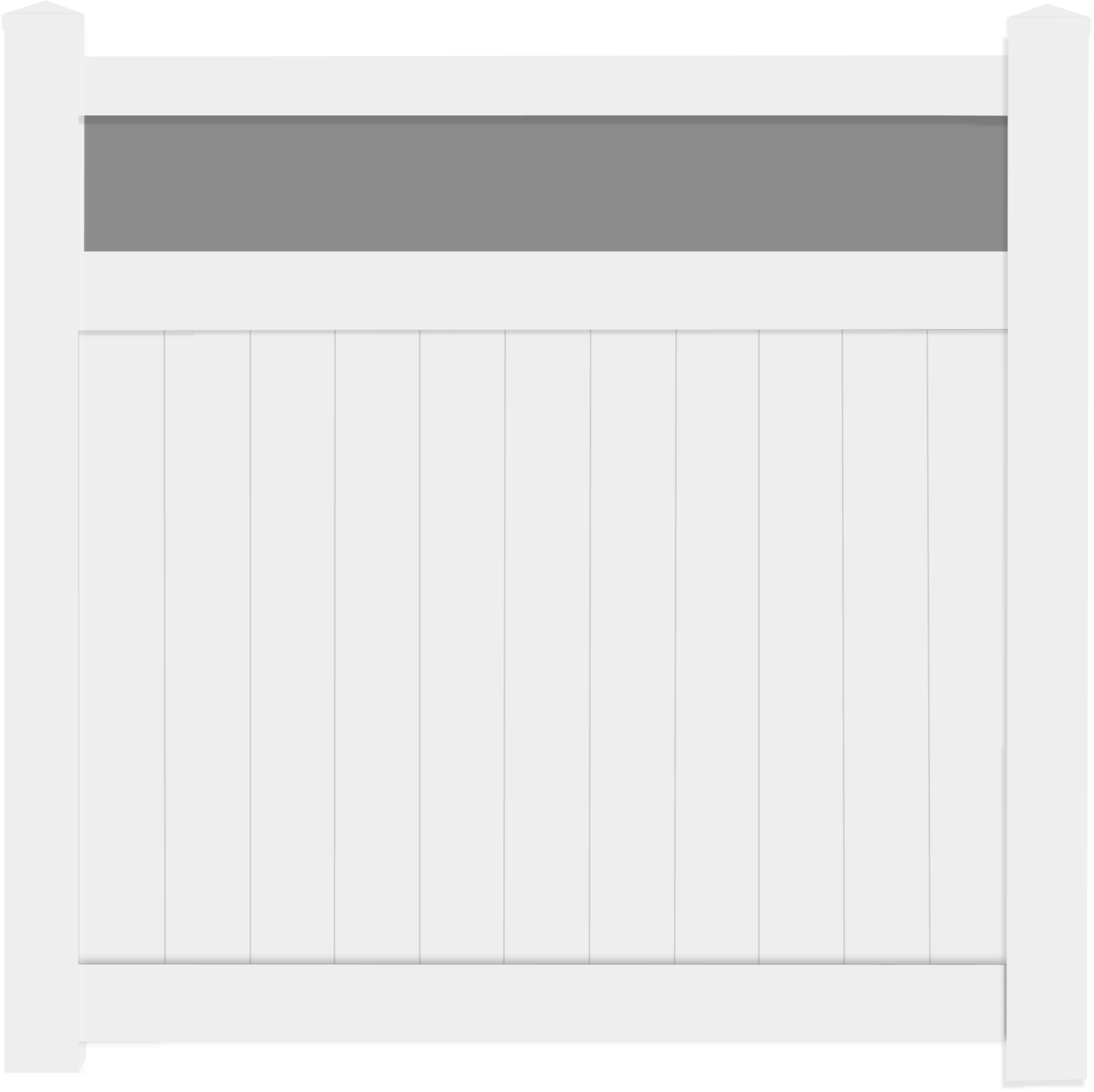 Vinyl Acrylic-Top Privacy Fence Panel