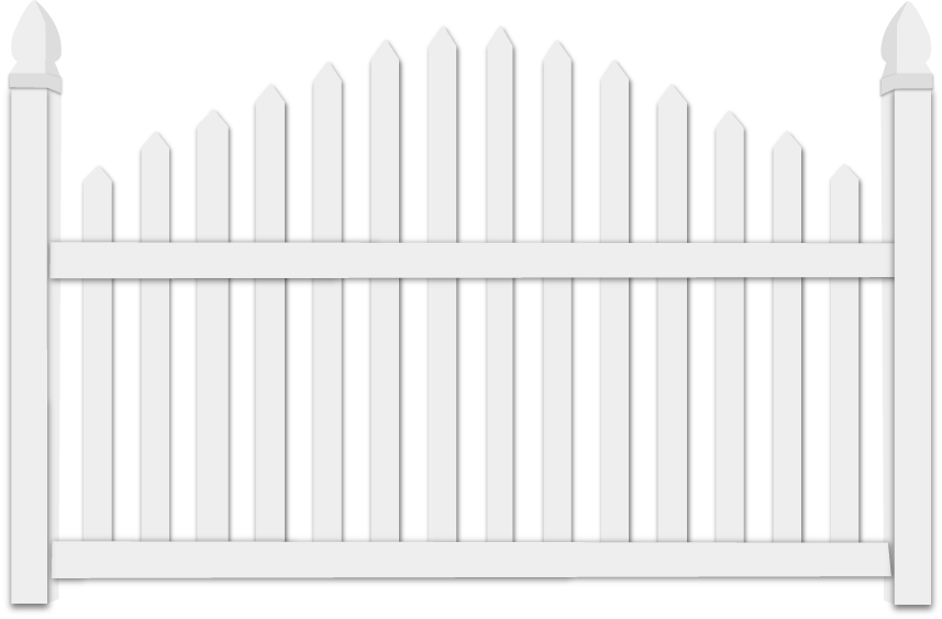 Vinyl Arched Picket Fence Panel