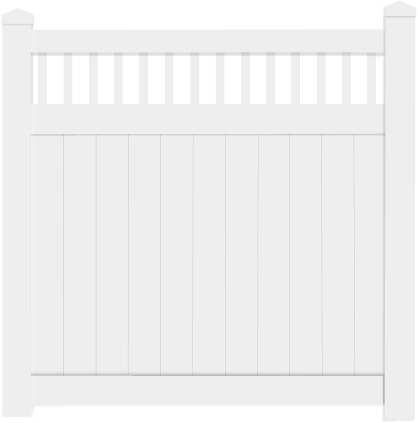 Vinyl Picket-Top Privacy Fence Panel