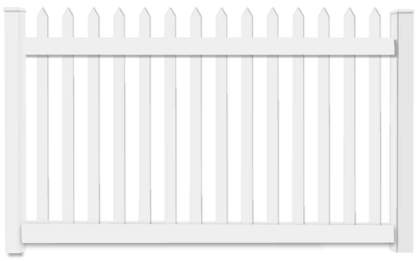 Vinyl Straight Picket Fence Panel